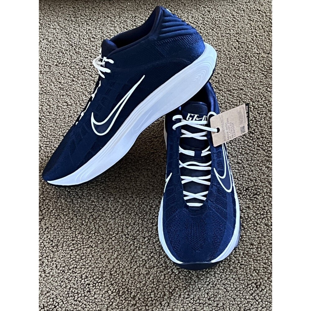 Nike Air Zoom GT Hustle 3 Basketball Shoes Navy Blue White HM0268-401 Mens Sz 21